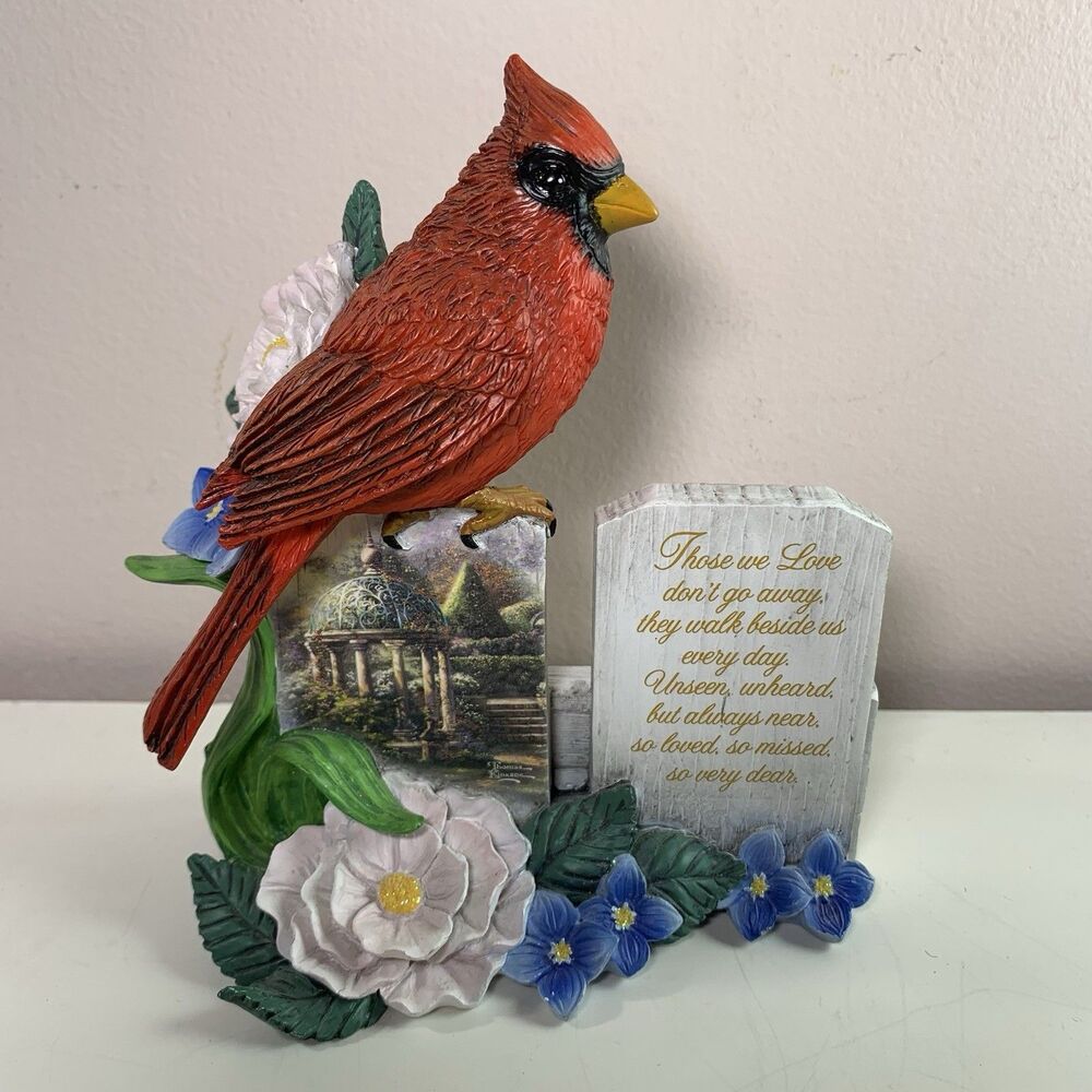 Thomas Kinkade Red Cardinal Remembrance  Figurine 5 in Tall A Love So Dear